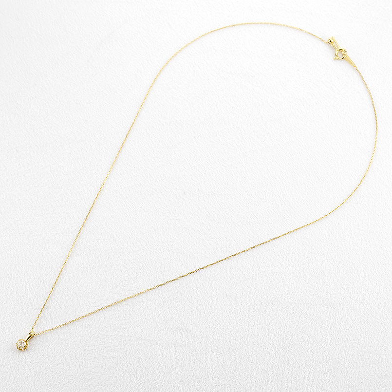 純金 ネックレス トップ 24金 ライトイエローダイヤモンド 一粒 ゴールド 24K ペンダントトップ k24 ダイヤ 送料無料 セール saleの画像