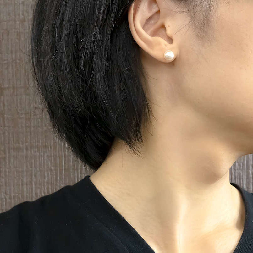 14金 ピアス ペア パール アコヤ真珠 大粒 レディース ゴールド ホワイトゴールドk14 スタッドピアス 女性 シンプル 宝石 あすつく 送料無料 セール saleの画像
