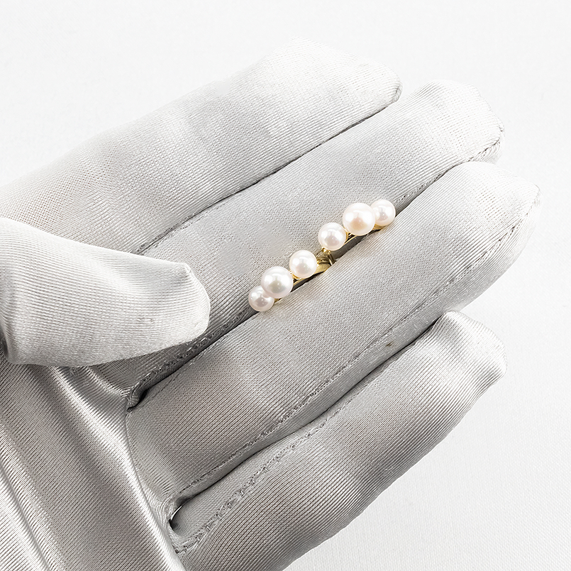 18金 ピアス 片耳 ベビーパール アコヤ真珠 フープピアス リング パール ゴールド イエローゴールドk18 18K フォーマル 女性 送料無料 セール saleの画像