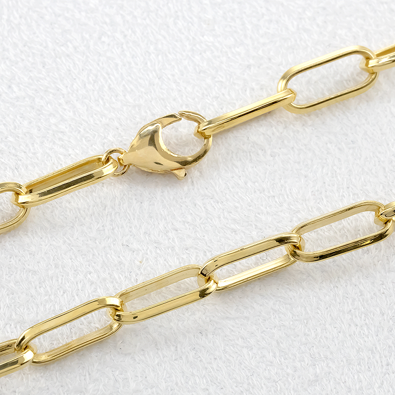 海外品 18金 ネックレス メンズ チェーンのみ 選べる長さ 50cm 60cm 中空 クリップチェーン ゴールド イエローゴールドk18 18k 地金 男性 送料無料 セール SALE 【PET1707278756】(62400円)