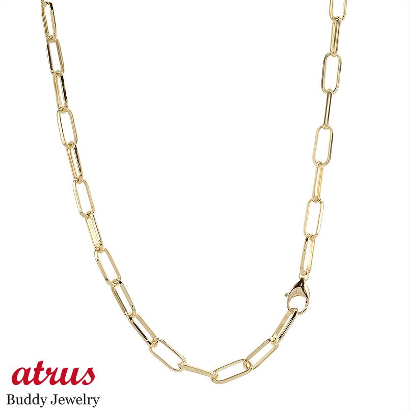 18金 ネックレス メンズ チェーンのみ 選べる長さ 50cm 60cm 中空 クリップチェーン ゴールド イエローゴールドk18 18k 地金 男性 送料無料 セール SALE(62400円)