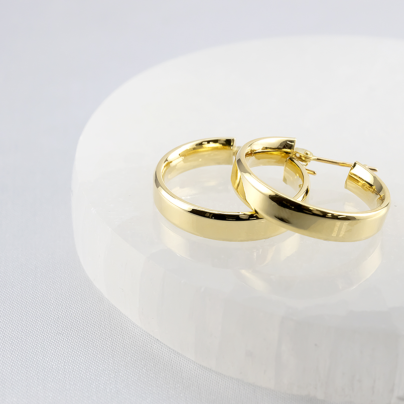 18金 ピアス ペア フープピアス レディース 中空 地金 大ぶり リング ゴールド イエローゴールドk18 18k 女性 大人 あすつく 送料無料 セール saleの画像