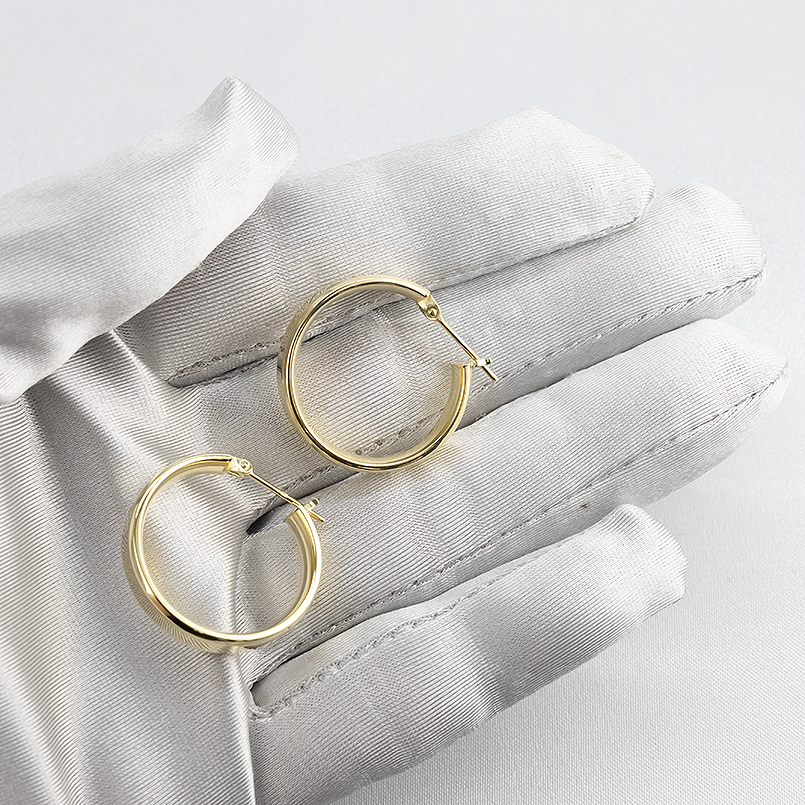 18金 ピアス ペア フープピアス レディース 中空 地金 大ぶり リング ゴールド イエローゴールドk18 18k 女性 大人 あすつく 送料無料 セール saleの画像