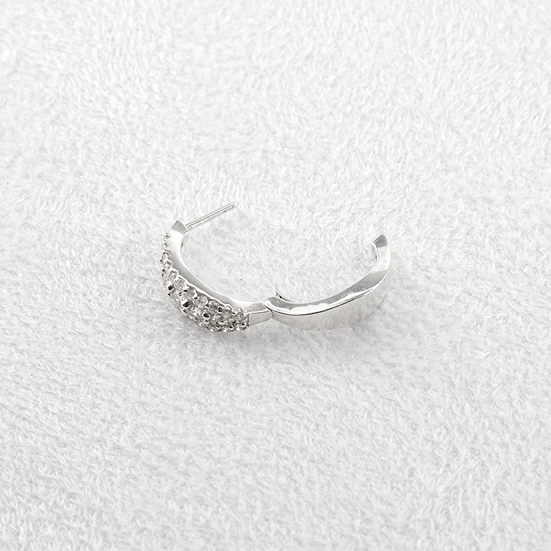 ピアス ペア ダイヤモンド フープピアス リング 中折れ式 マーキス型