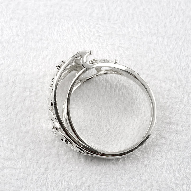 シルバー リング レディース ダイヤモンド 太め ハワイアンジュエリー sv925 指輪 透かし 婚約指輪 ピンキーリング 幅広 シンプル 送料無料 セール SALE｜atrus｜11