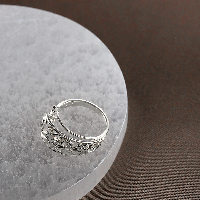 シルバー リング レディース ダイヤモンド 太め ハワイアンジュエリー sv925 指輪 透かし 婚約指輪 ピンキーリング 幅広 シンプル 送料無料 セール SALE｜atrus｜07