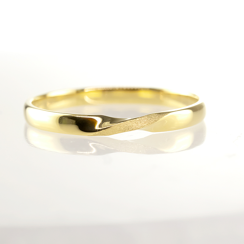 18金 ペアリング 2本セット 結婚指輪 指輪 ペア 華奢 細い マリッジリング ゴールド 18k イエローゴールドk18 大人 スイートペアリィー 送料無料 セール saleの画像