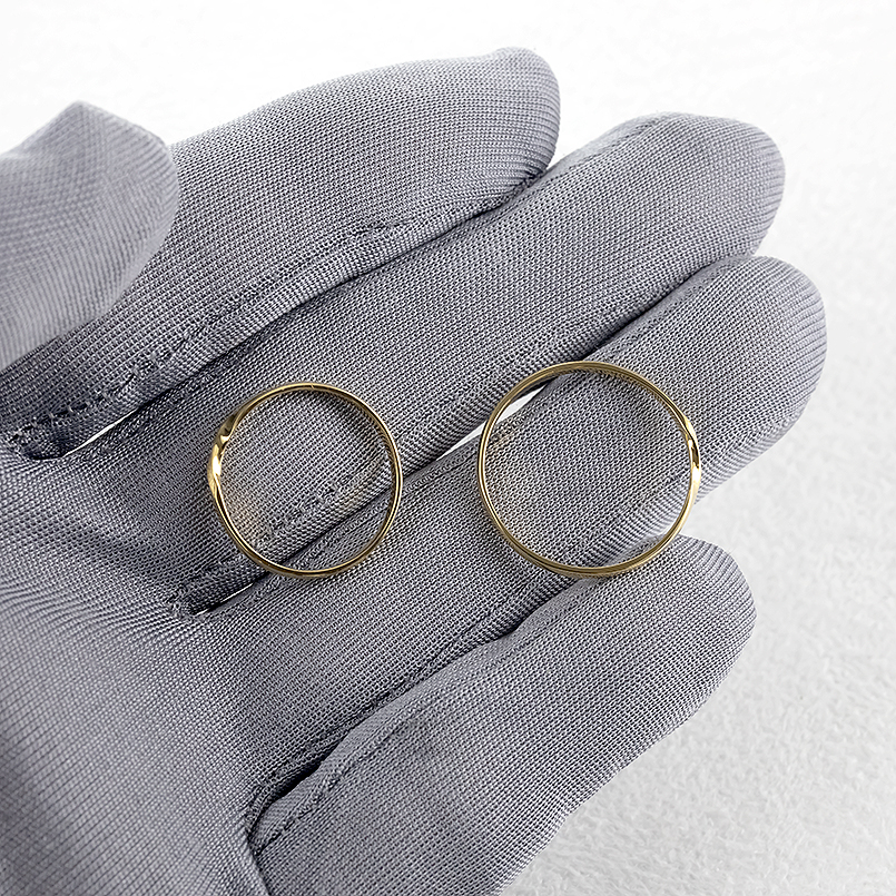 18金 ペアリング 2本セット 結婚指輪 指輪 ペア 華奢 細い マリッジリング ゴールド 18k イエローゴールドk18 大人 スイートペアリィー 送料無料 セール saleの画像