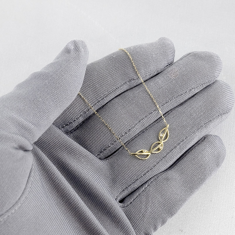 18金 ネックレス ダイヤモンド リーフ レディース チェーン ゴールド 18k シンプル スリーストーン イエローゴールドk18 男女兼用 あすつく 送料無料 セールの画像