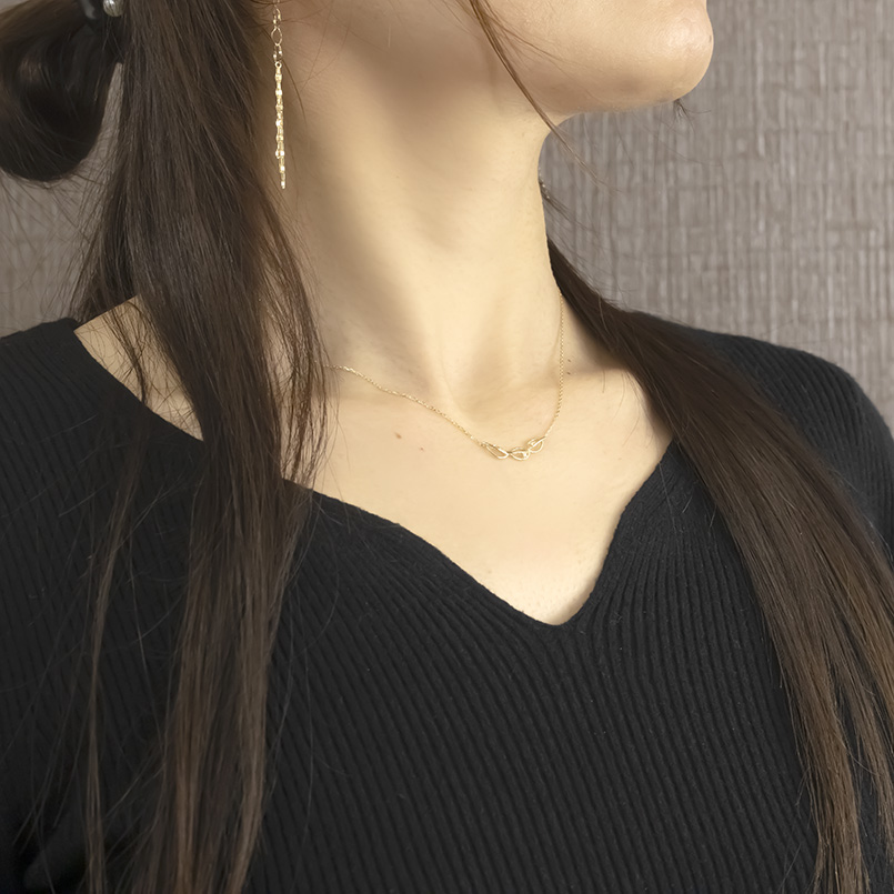 18金 ネックレス ダイヤモンド リーフ レディース チェーン ゴールド 18k シンプル スリーストーン イエローゴールドk18 男女兼用 あすつく 送料無料 セールの画像