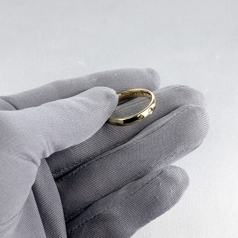 結婚指輪 18金 ペアリング 2本セット ダイヤモンド 一粒 太め シンプル 指輪 ペア マリッジリング ゴールド 18k イエローゴールドk18 大人 送料無料 セール SALE_5