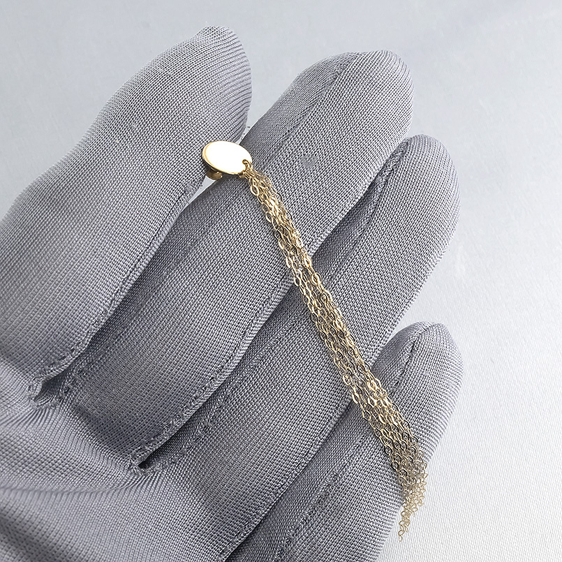 18金 ピアス レディース 片耳 ロングピアス 6連 チェーン フリンジ 普段使い ゴールド 18k イエローゴールドk18 おしゃれ 女性 あすつく 送料無料 セール saleの画像