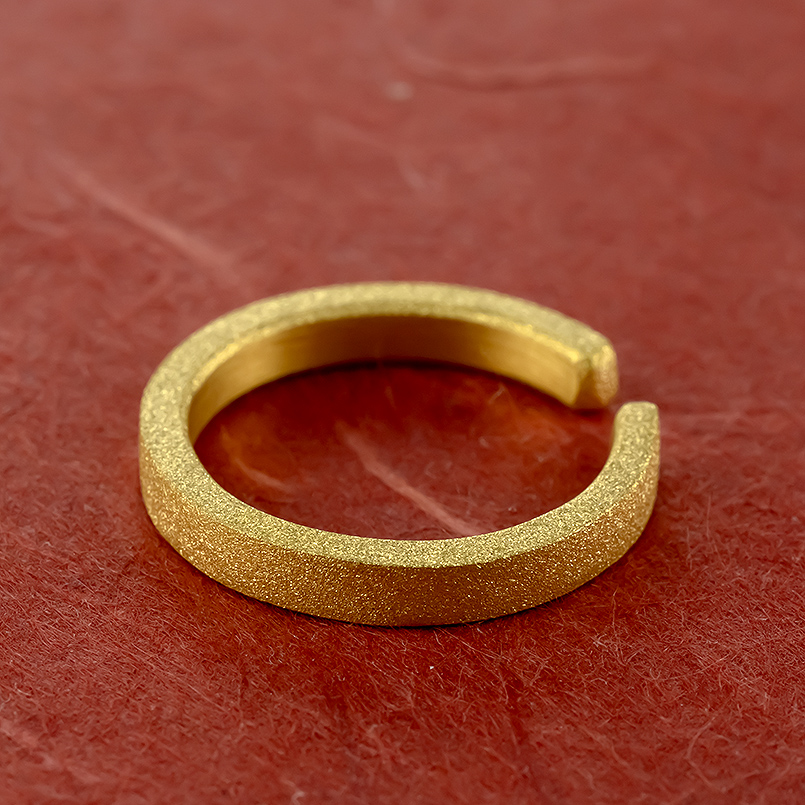 24K「美品」999純金 女性 ファッションリーフリング35｜レディース 