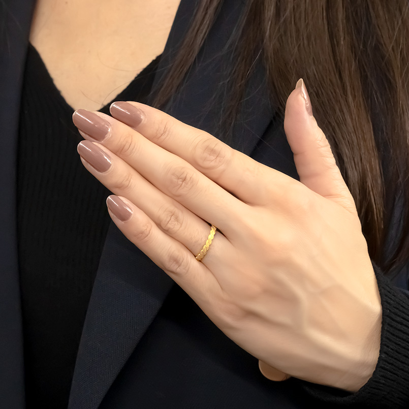結婚指輪 24金 ペアリング 2本セット 鍛造 純金 指輪 ペア 華奢 細い メンズ レディース マリッジリング ゴールド スイートペアリィー 送料無料 セール SALE｜atrus｜03