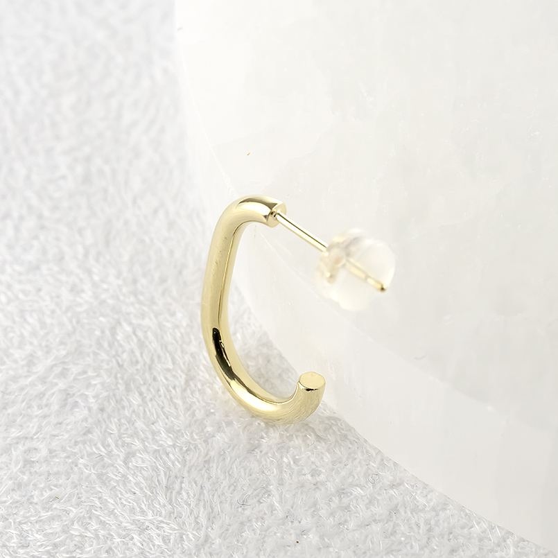18金 ピアス フープ 片耳 ゴールド 18k ピアス 太め イエローゴールドk18 シンプル おしゃれ 人気 男性 女性 男女兼用 あすつく 送料無料 セール saleの画像