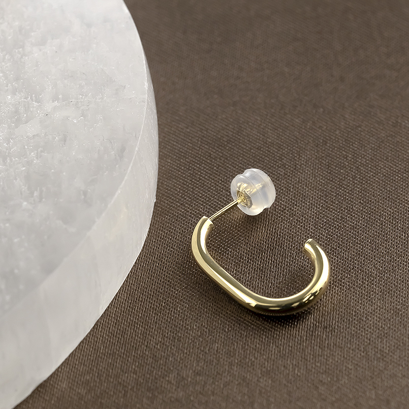 18金 ピアス フープ 片耳 ゴールド 18k ピアス 太め イエローゴールドk18 シンプル おしゃれ 人気 男性 女性 男女兼用 あすつく 送料無料 セール saleの画像