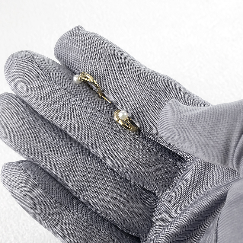 18金 フープピアス 真珠 パール ダイヤモンド ゴールド 18k ピアス フープ ペア イエローゴールドk18 フォーマル 男女兼用 あすつく 送料無料 セール saleの画像