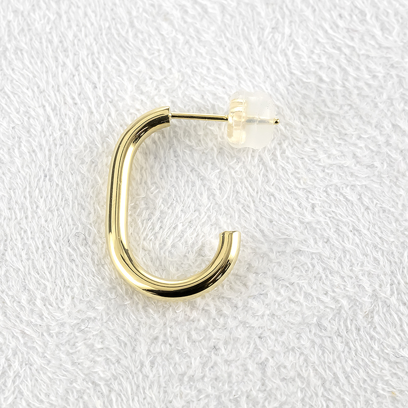 18金 ピアス フープ 片耳 ゴールド 18k ピアス 太め イエローゴールドk18 シンプル おしゃれ 人気 男性 女性 男女兼用 あすつく 送料無料 セール saleの画像