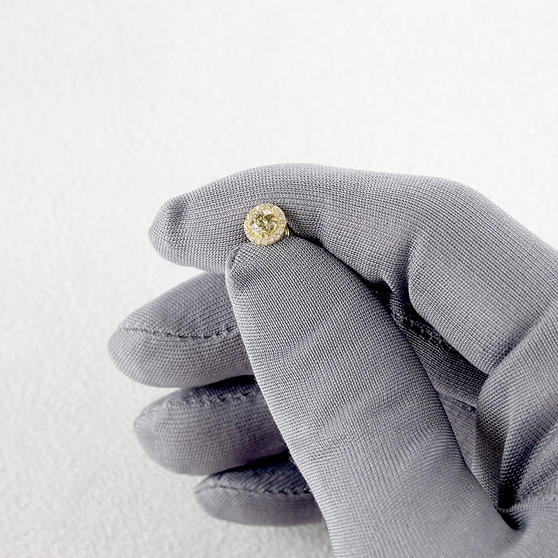 18金 ピアス ダイヤモンド レディース 片耳 ファンシーカラー つけっぱなし ゴールド 18k キャッチのいらないピアス キャッチナッシャー あすつく 送料無料 saleの画像