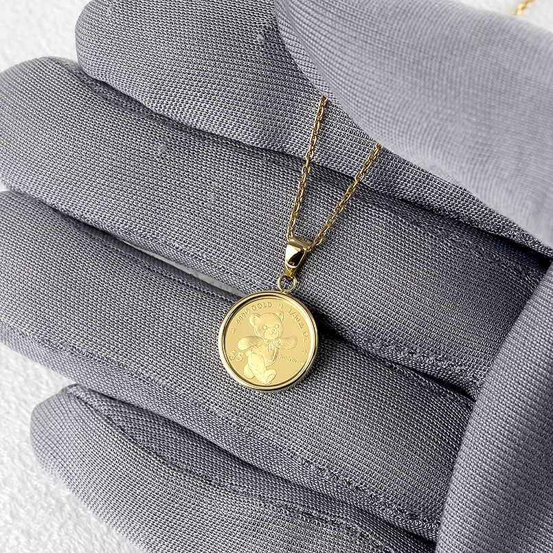 ジュエリー工房アトラス 24金 コイン ネックレス ペンダント