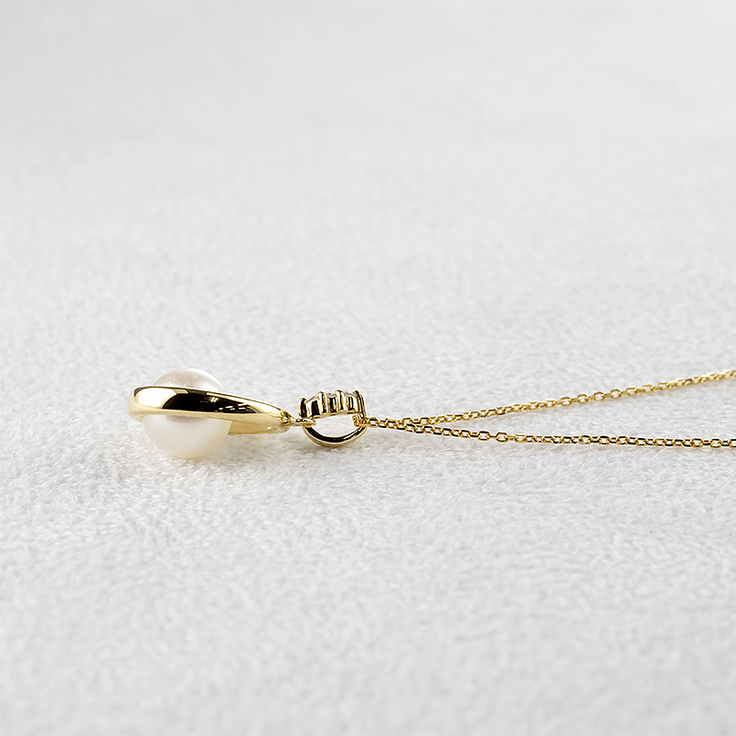 18金 ネックレス パール 真珠 あこや ダイヤモンド レディース ドロップ ゴールド 18k フォーマル シンプル 送料無料 セール saleの画像