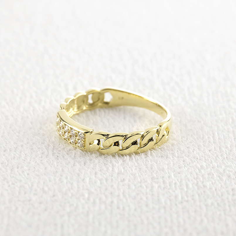 18金 喜平 リング ダイヤモンド 18号 メンズ ゴールド 18k 太め 指輪 ピンキーリング 婚約指輪 キヘイ ダイヤ シンプル あすつく 人気 送料無料 セール saleの画像