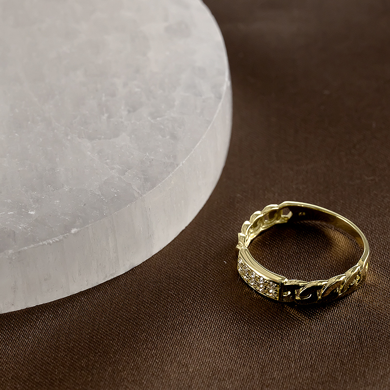 18金 喜平 リング ダイヤモンド 18号 メンズ ゴールド 18k 太め 指輪 ピンキーリング 婚約指輪 キヘイ ダイヤ シンプル あすつく 人気 送料無料 セール saleの画像