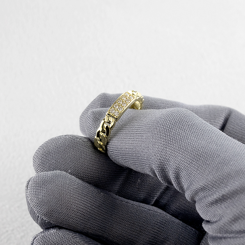 18金 喜平 リング ダイヤモンド 18号 メンズ ゴールド 18k 太め 指輪 ピンキーリング 婚約指輪 キヘイ ダイヤ シンプル あすつく 人気 送料無料 セール saleの画像