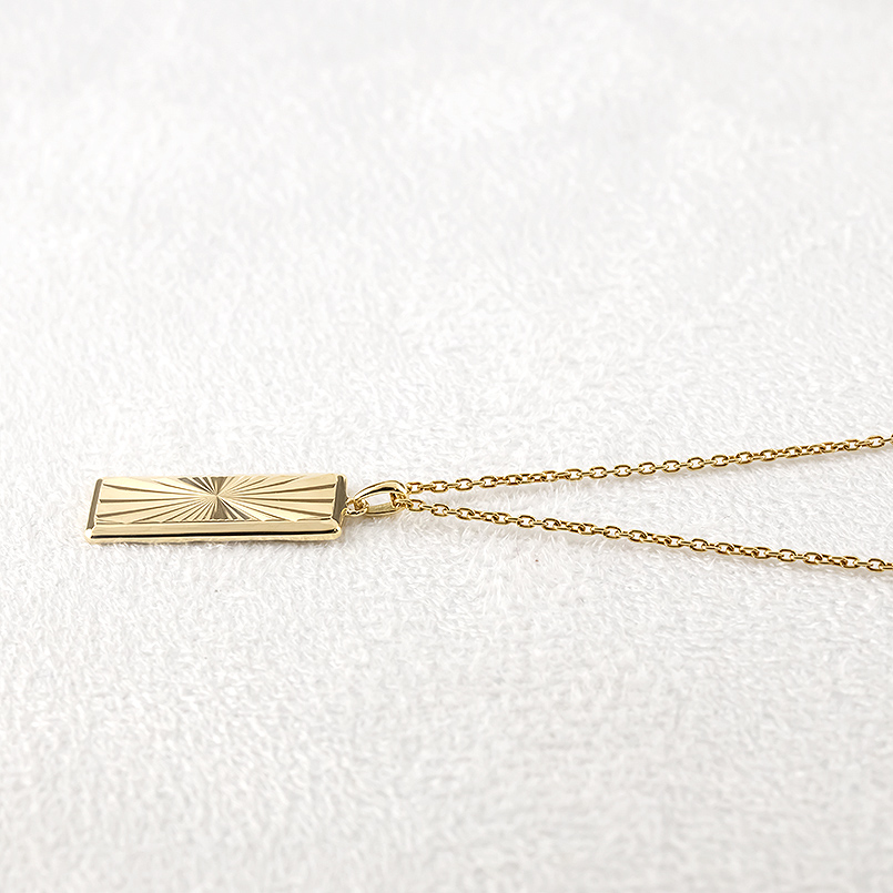 18金 ネックレス ペンダントトップ メンズ ゴールド 18k トップ ペンダントヘッド バーネックレス プレート シンプル 人気 あすつく 送料無料 セール saleの画像