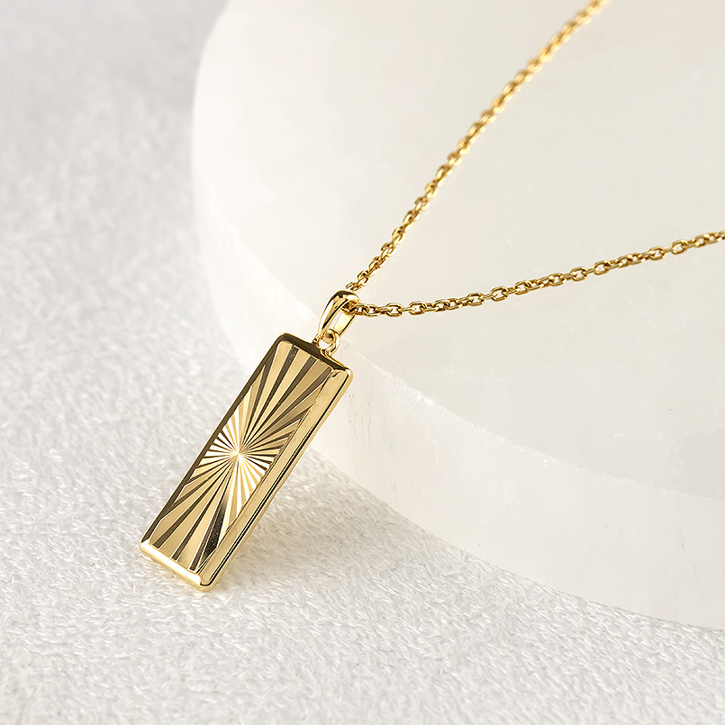 18金 ネックレス ペンダントトップ メンズ ゴールド 18k トップ ペンダントヘッド バーネックレス プレート シンプル 人気 あすつく 送料無料 セール saleの画像