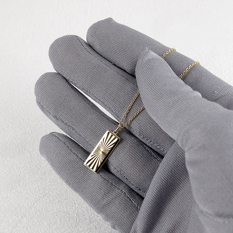 18金 ネックレス ペンダントトップ メンズ ゴールド 18k トップ ペンダントヘッド バーネックレス プレート シンプル 人気 あすつく 送料無料 セール saleの画像