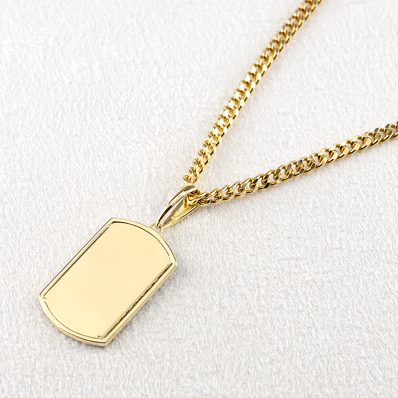 18金 ネックレス ペンダントトップ メンズ ブラックダイヤモンド ゴールド 18k トップ ペンダントヘッド プレート シンプル あすつく 送料無料 セール saleの画像