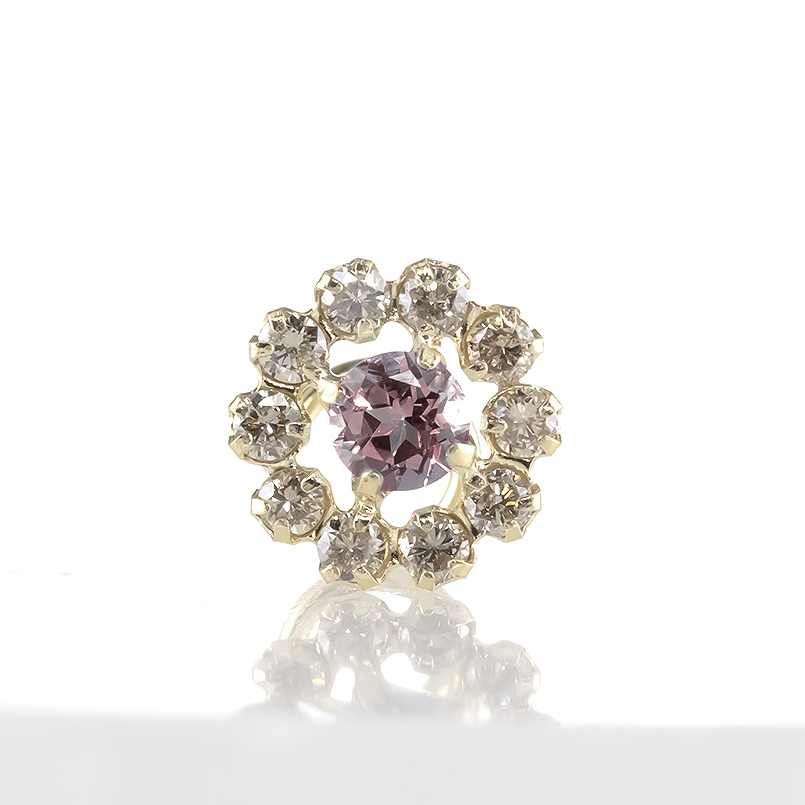 18金 ピアス ダイヤモンド 選べる 天然石 片耳 レディース ゴールド 18k 簡単装着 キャッチのいらないピアス キャッチナッシャー あすつく 送料無料 セール saleの画像