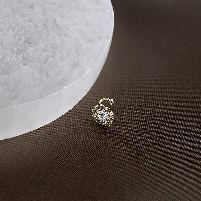 18金 ピアス ダイヤモンド 選べる 天然石 片耳 レディース ゴールド 18k 簡単装着 キャッチのいらないピアス キャッチナッシャー あすつく 送料無料 セール saleの画像