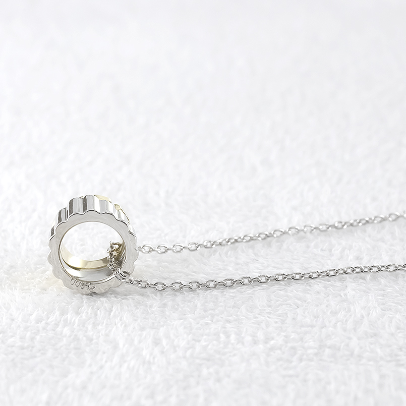 プラチナ 18金 ネックレス トップ レディース リング フュージョン pt900 ゴールド 18k ペンダントトップ ヘッド シンプル 人気 おしゃれ 送料無料 セール saleの画像