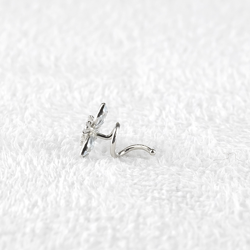 プラチナ ピアス ダイヤモンド アクアマリン 片耳 レディース 夏 pt900 簡単装着 キャッチのいらないピアス キャッチナッシャー あすつく 送料無料 セール saleの画像