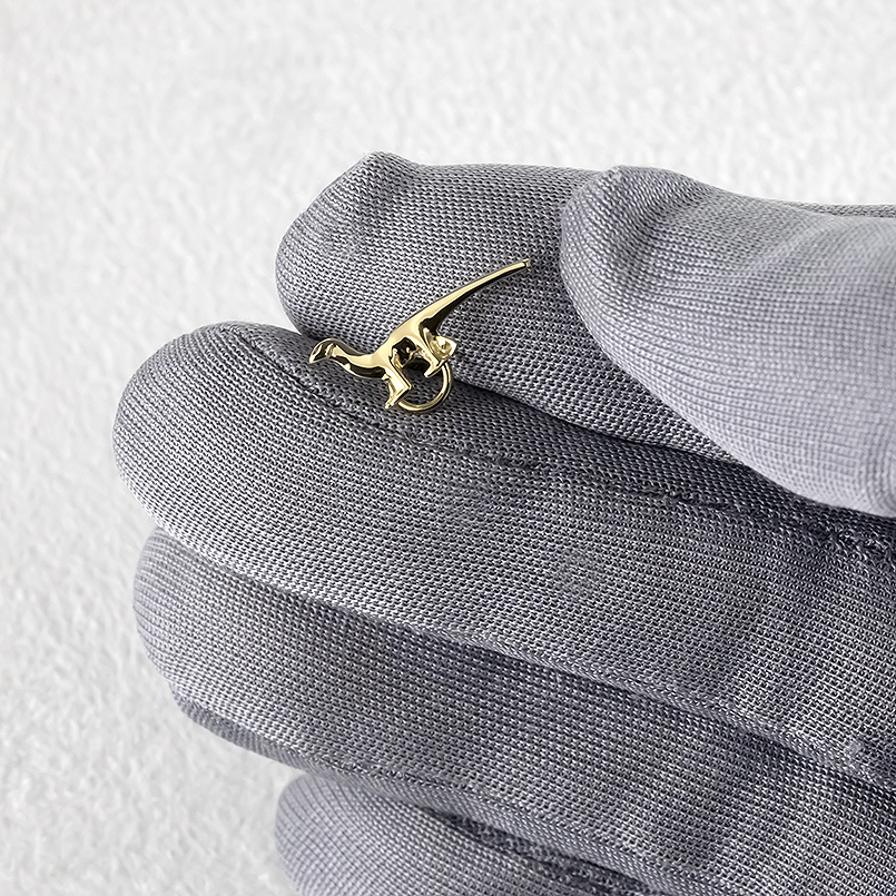 18金 恐竜 ピアス 片耳 ゴールド 18k ...の詳細画像4