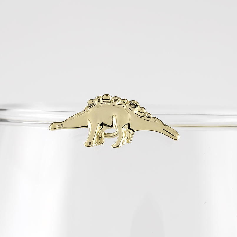 18金 恐竜 ピアス 片耳 レディース ゴールド 18k つけっぱなし 簡単装着 ダイナソー キャッチのいらないピアス キャッチナッシャー あすつく 送料無料 セールの画像