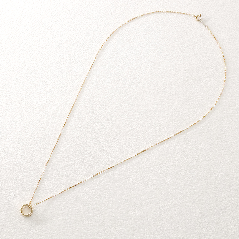 18金 ネックレス メンズ トップ リング ゴールド 18k ペンダントトップ ヘッド シンプル 人気 おしゃれ 送料無料 セール saleの画像