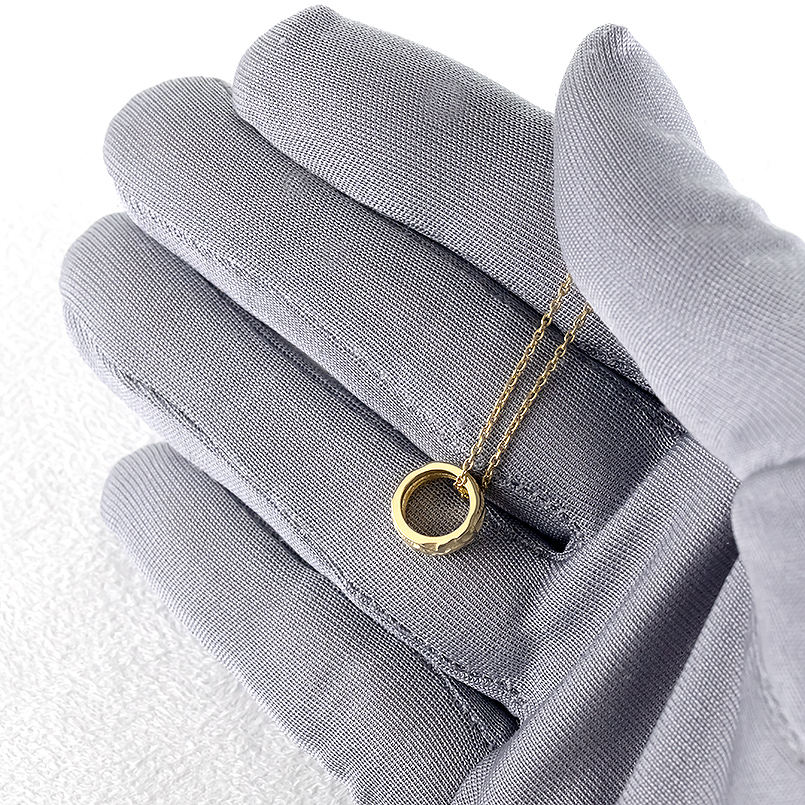 18金 ネックレス メンズ トップ リング ゴールド 18k ペンダントトップ ヘッド シンプル 人気 おしゃれ 送料無料 セール saleの画像