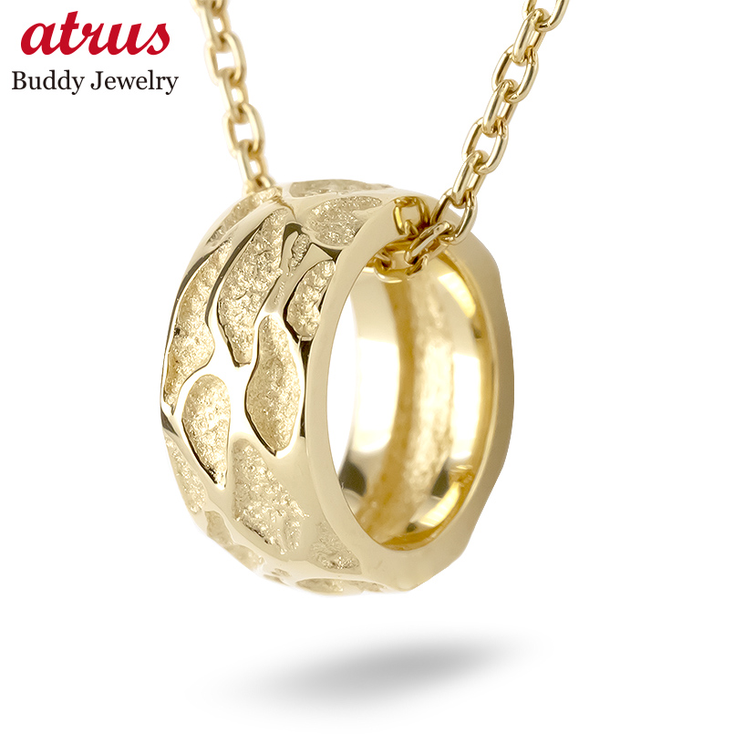 Yahoo! Yahoo!ショッピング(ヤフー ショッピング)18金 ネックレス メンズ トップ リング ゴールド 18k ペンダントトップ ヘッド シンプル 人気 おしゃれ あすつく 送料無料 セール SALE