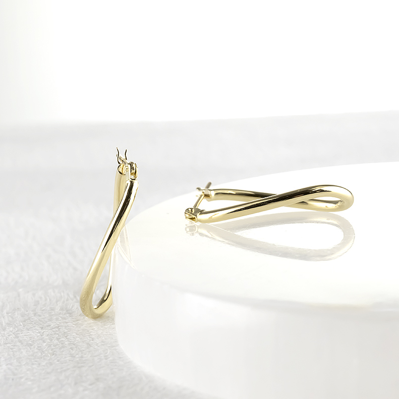 贅沢品 18金 ジュエリー工房アトラス フープピアス ペア レディース アクセサリー