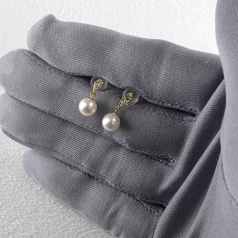 18金 ピアス パール レディース ダイヤモンド ペア ゴールド 18k アコヤ あこや真珠 フォーマル 本真珠 ツユ ドロップ イエローゴールドK18 あすつく 送料無料の画像