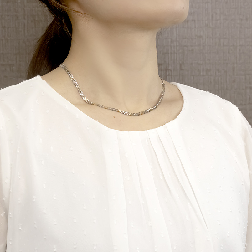 K18 【0115】K18 Pt850 ネックレス 42cm 16g ヴィンテージ 