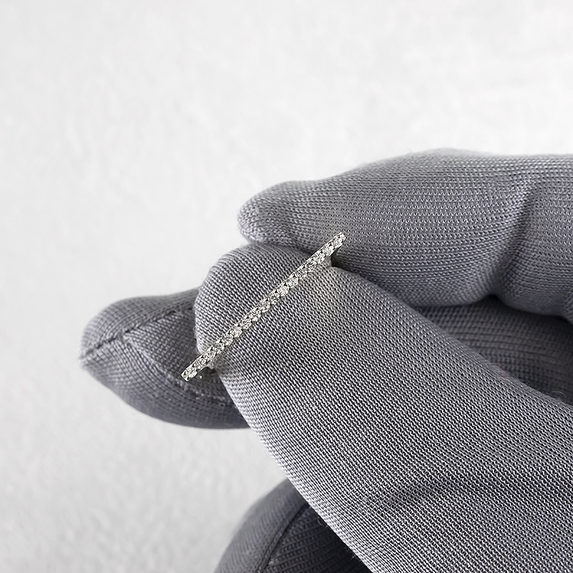プラチナ リング レディース ダイヤモンド 0.14ct 細め pt900 一文字リング ストレート シンプル ピンキーリング 婚約指輪 おしゃれ 人気 送料無料 セール saleの画像