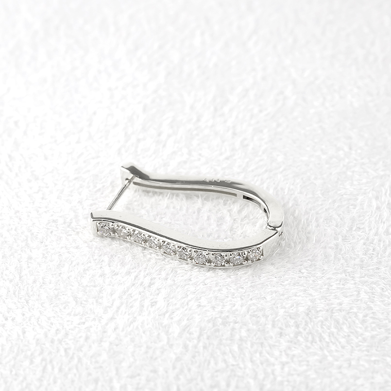 ピアス レディース フープピアス 18金 ダイヤモンド 0.64ct 大ぶり ピアス ペア ゴールド 18k ホワイトゴールド シンプル 人気 あすつく 送料無料 セール saleの画像