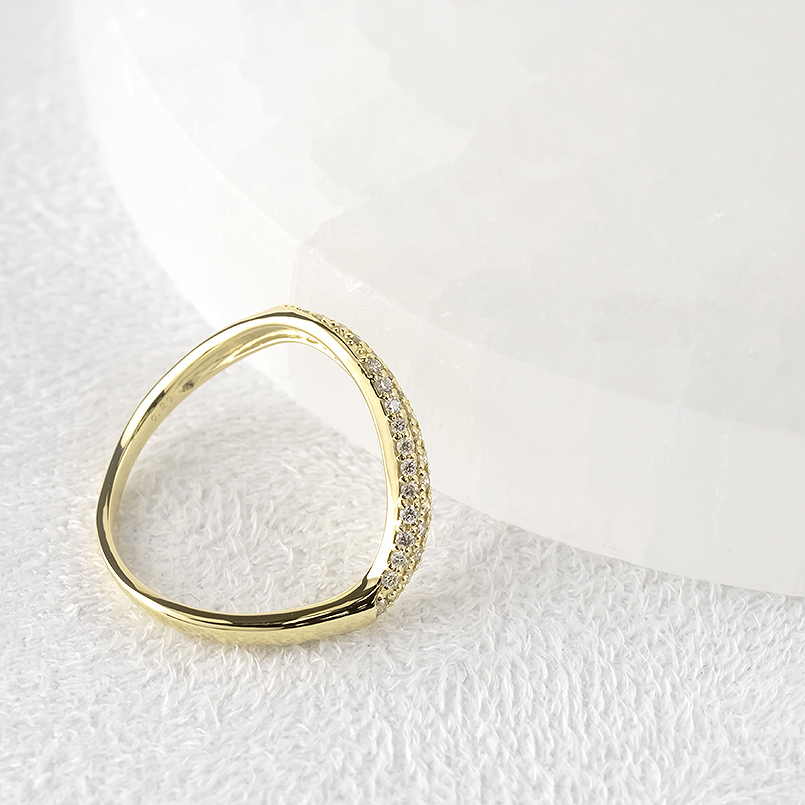 18金 リング レディース ダイヤモンド 0.2ct 12号 パヴェ 指輪 ゴールド 18k ピンキーリング 婚約指輪 おしゃれ 豪華 ダイヤ あすつく 送料無料 セール saleの画像