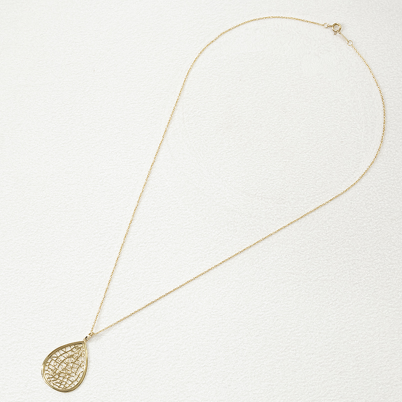 18金 ネックレス ダイヤモンド 大ぶり ペンダントトップ ゴールド 18k ドロップ トップ ツユ ヘッド シンプル 人気 男女兼用 送料無料 セール saleの画像