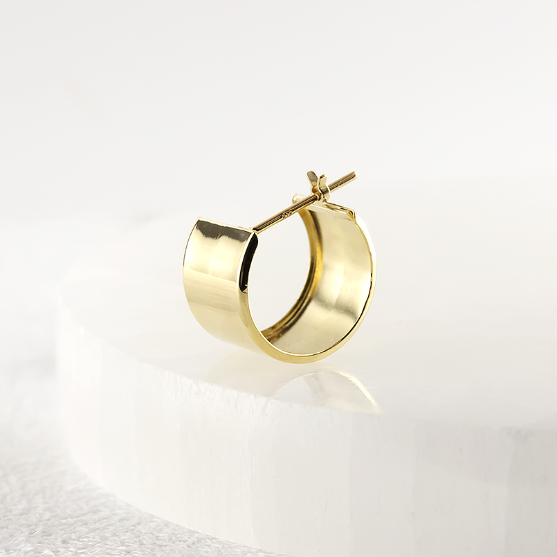ジュエリー工房アトラス 18金 フープピアス メンズ 片耳 ピアス