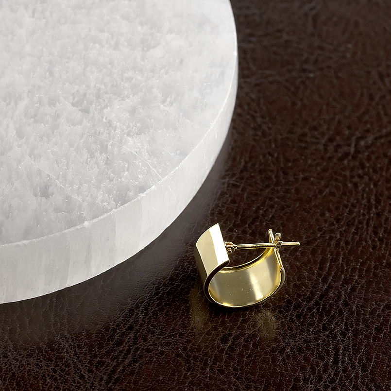 ジュエリー工房アトラス 18金 フープピアス メンズ 片耳 ピアス